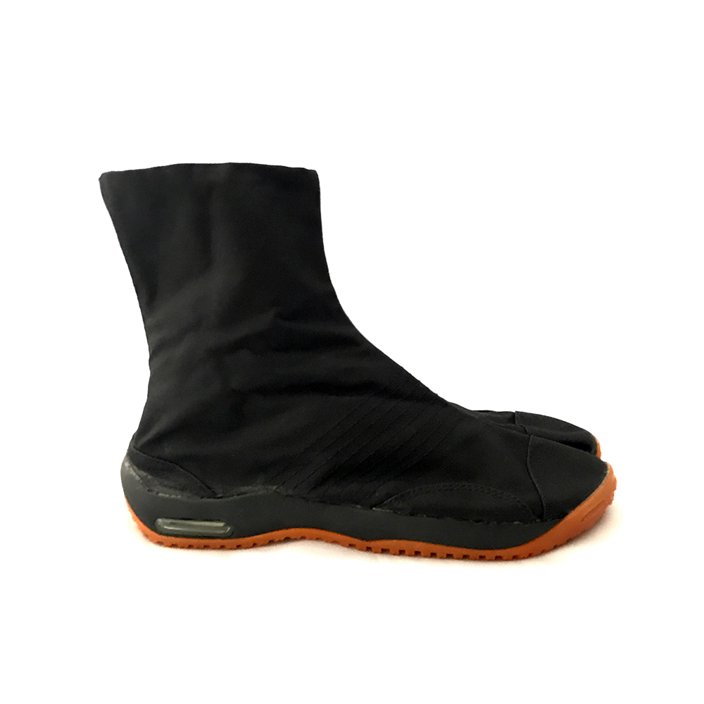 Japanese Tabi Shoes MARUGO "AIR JOG" Ninja Boots Black Any Size Insured Shipping 