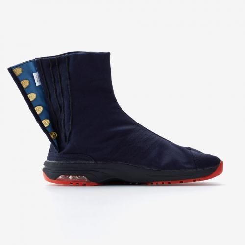 MARUGO MATSURI JOG Men's Cotton Tabi Boots - Black Split-Toe Ankle Boots, Size 6